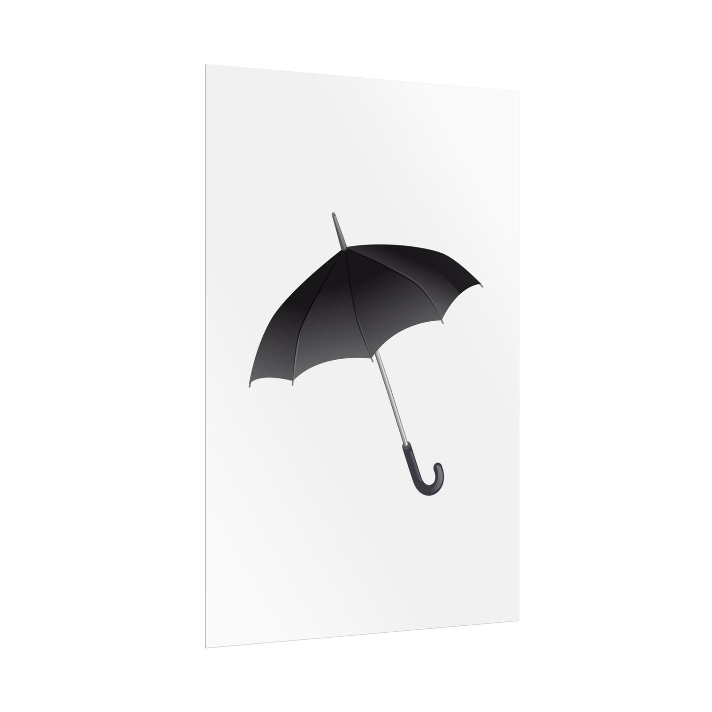 Minimalist Umbrella Wall Art, Chic Home Decor Print, Stylish Poster, Rental Friendly Artwork, Black Umbrella Decor