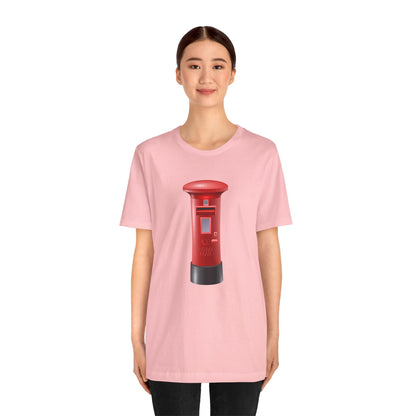 Unisex Jersey Short Sleeve Tee - Classic UK Royal Mailbox Design - British Postbox Icon