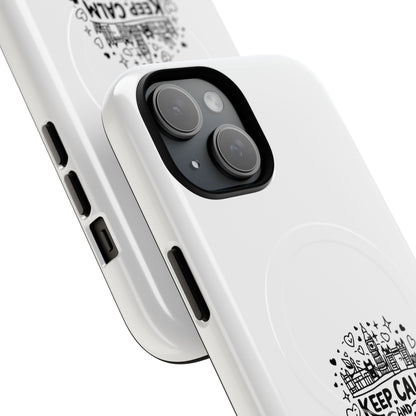 Keep Calm London Vibes Magnetic Phone Case, Stylish Cell Phone Protector, Unique Gift for Travelers, Urban Aesthetic, Holiday Gift