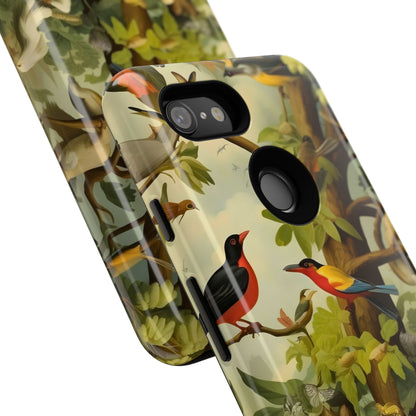 Nature-Inspired Phone Case, Tropical Bird Phone Case, Floral iPhone Case, Unique Phone Cover, Gift for Bird Lovers, Eco-Friendly Phone Case