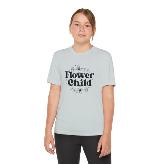 Youth Tee - Flower Child SVG PNG Design - Cute Graphic T-Shirt for Free Spirits