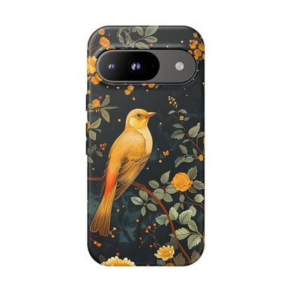 Floral Phone Case, Tough Cases with Bird Design, Nature Lover Gift, Stylish Protection, Birthday Present, Floral Phone Cover