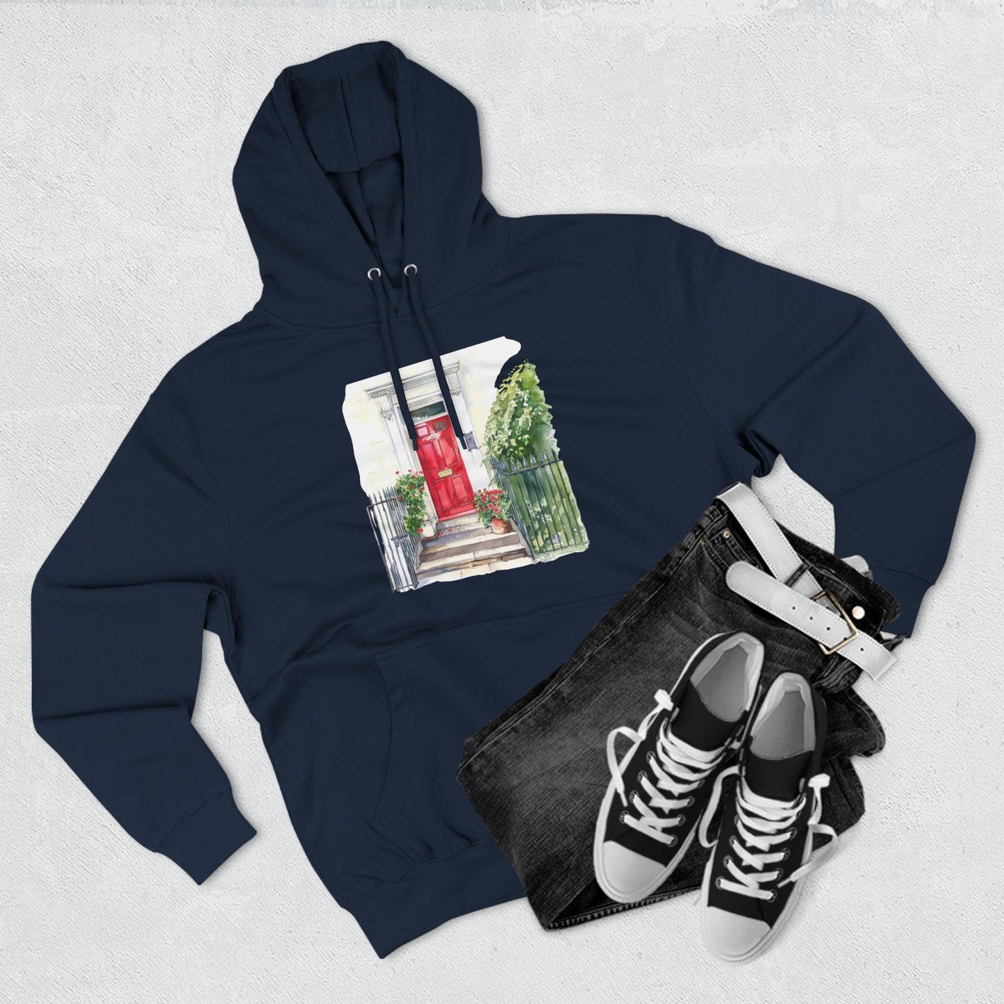 Three-Panel Fleece Hoodie - Scenic Landscapes and Natural Beauty