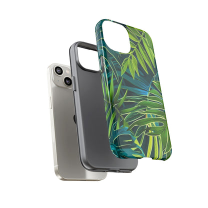 Tropical Phone Case - Durable Green Leaf Design, Eco-Friendly Gift, Trendy Accessory, Nature Lover's Case, Summer Vibes