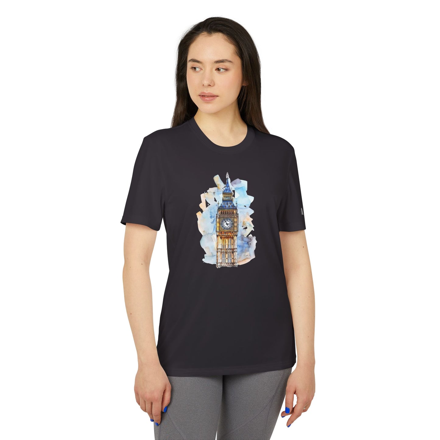 Unisex Adidas Tee for Travelers - London's Big Ben Landmark Painting