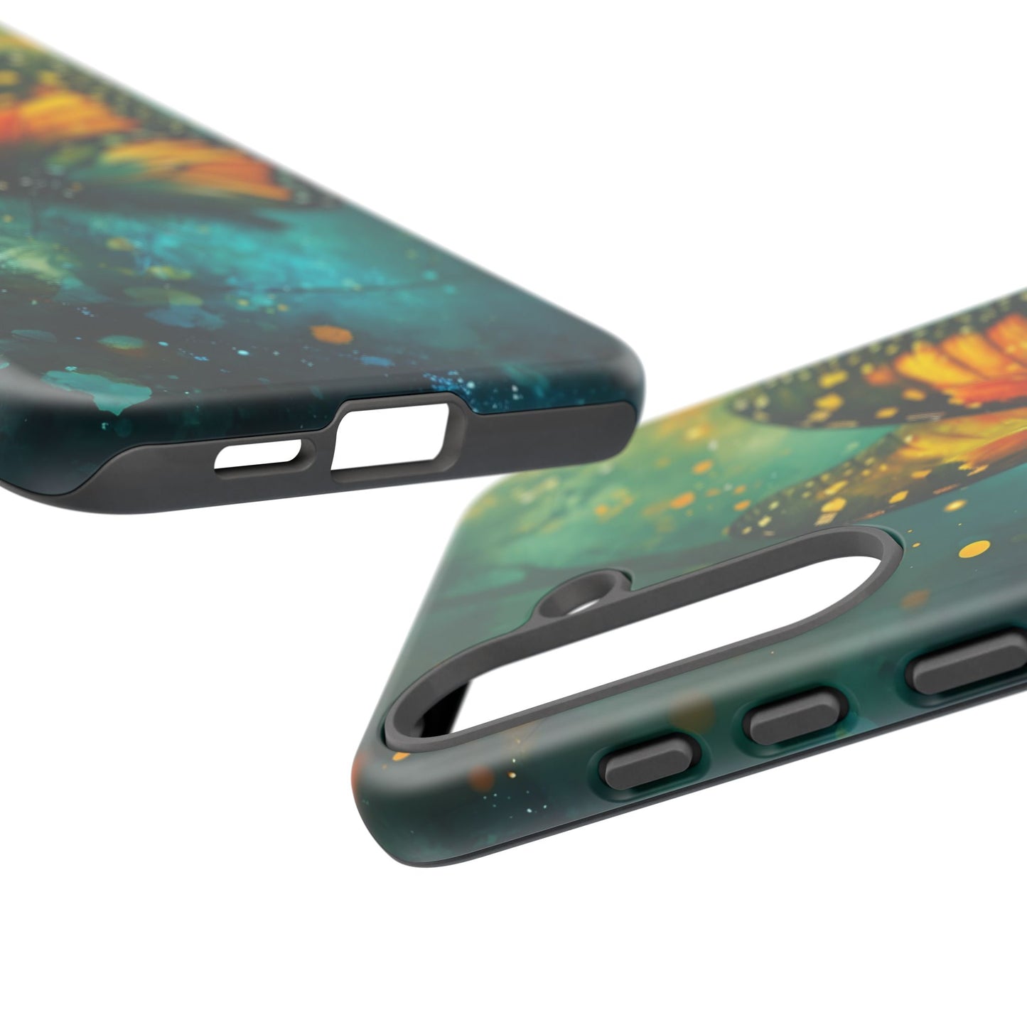 Colorful Butterfly Phone Case, Tough Cases for iPhone and Samsung, Cute Tech Accessories, Nature Lovers Gift, Vibrant Floral Design