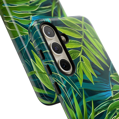 Tropical Phone Case - Durable Green Leaf Design, Eco-Friendly Gift, Trendy Accessory, Nature Lover's Case, Summer Vibes