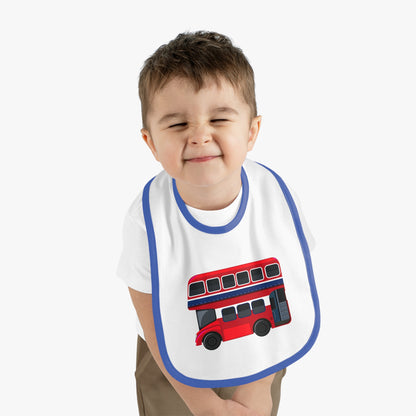 Cute Double-Decker Bus Baby Bib - Infant Feeding Accessory, Baby Shower Gift, Toddler Bib, Fun Mealtime, Kid's Bibs
