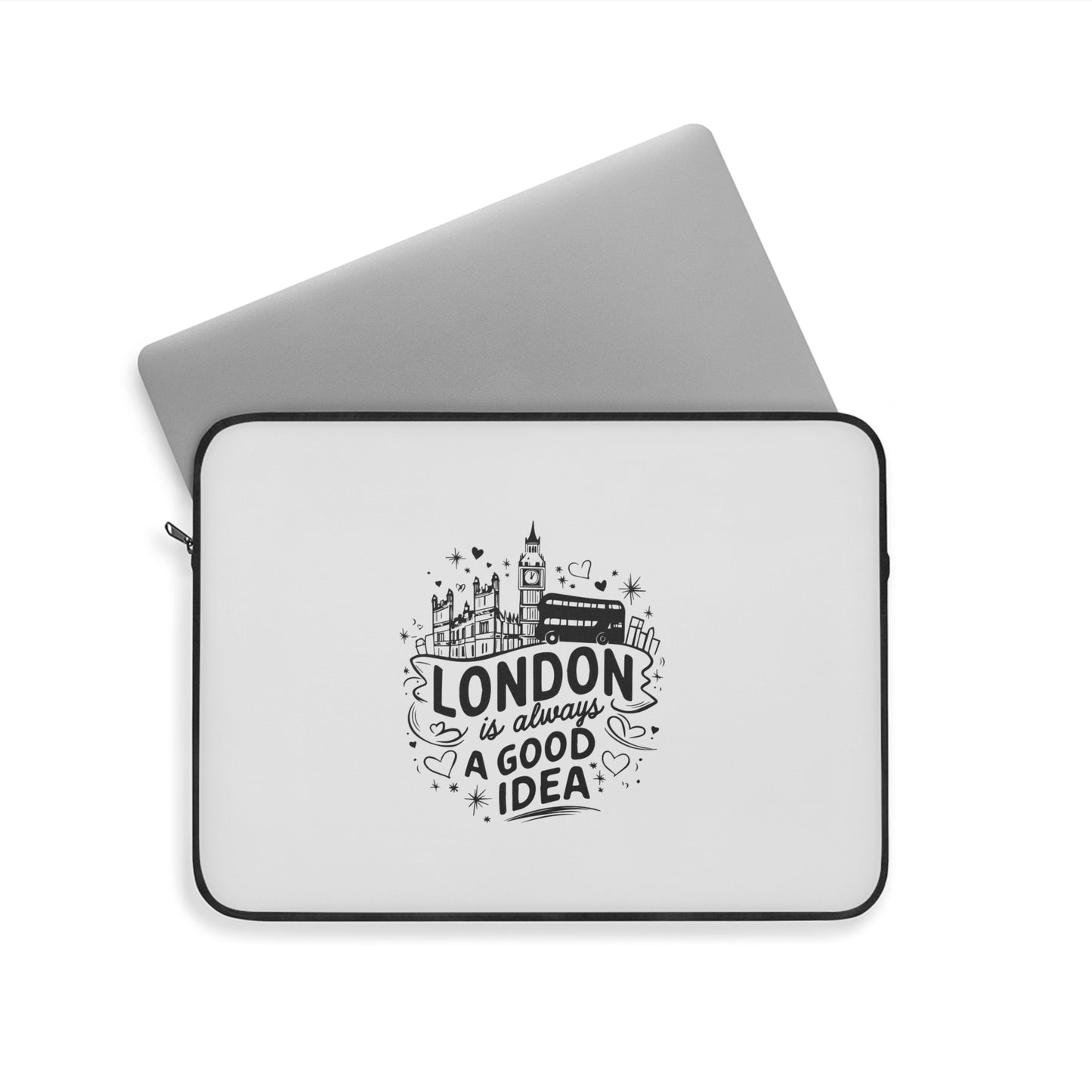 London Laptop Sleeve - Stylish Computer Case for Travelers, Gifts for Students, Lightweight Design, Perfect for Work & Play