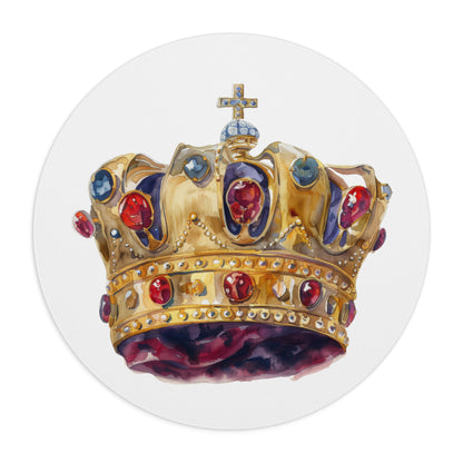 Royal Crown Mouse Pad, Elegant Desk Accessory, Office Decor, Gift for Royalty Lovers, Gaming Mousepad