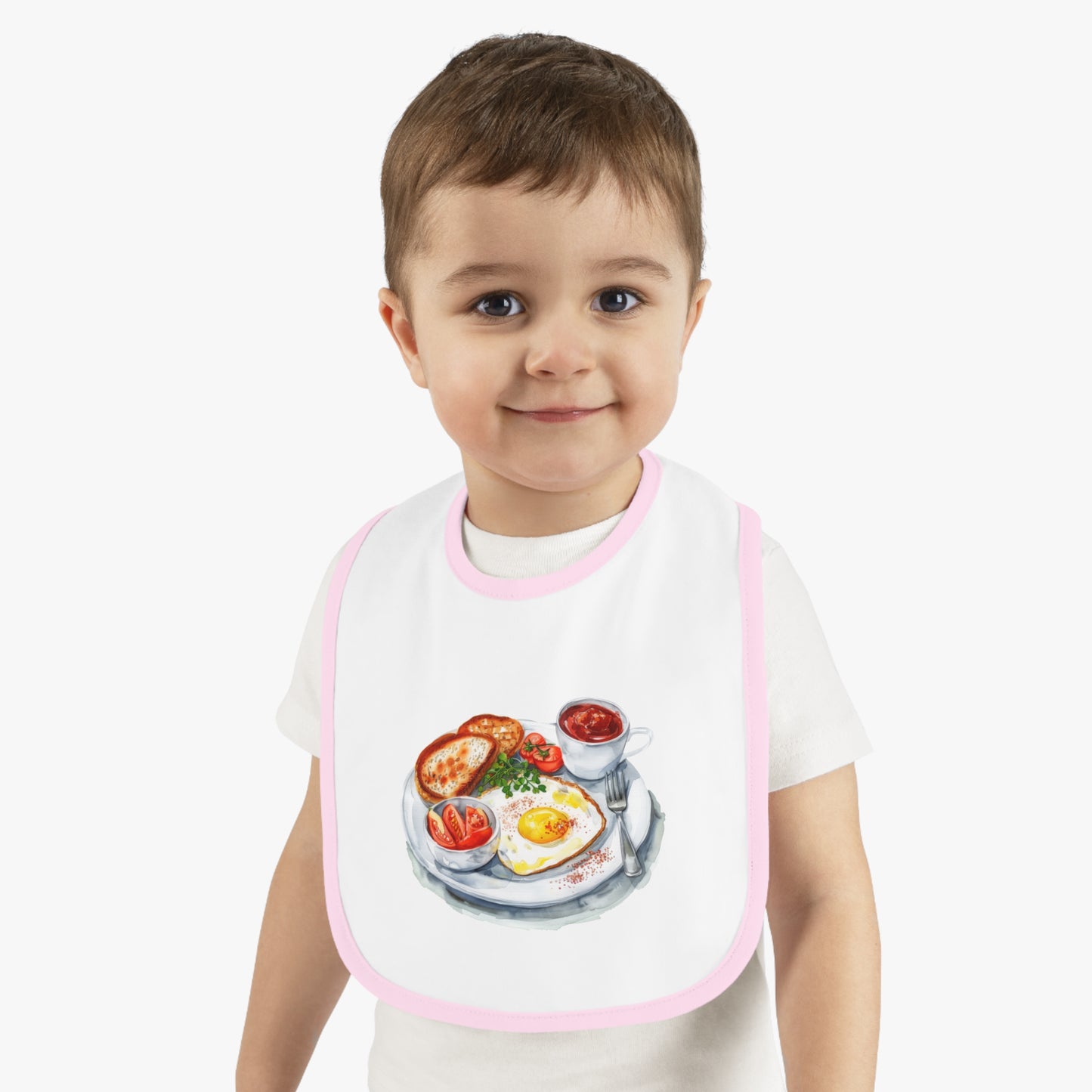 Cute Breakfast Themed Baby Bib | Ideal Gift for New Parents, Baby Shower, Toddler Mealtime, Food Lover