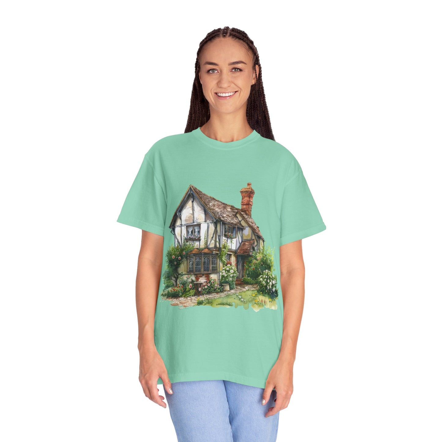 Unisex Garment-Dyed T-shirt - Charming & Cozy - Life in a British Village House