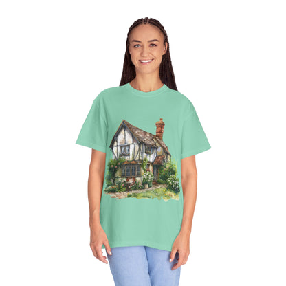 Unisex Garment-Dyed T-shirt - Charming & Cozy - Life in a British Village House
