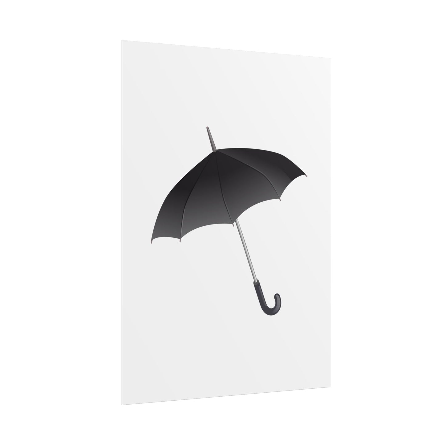Minimalist Umbrella Wall Art, Chic Home Decor Print, Stylish Poster, Rental Friendly Artwork, Black Umbrella Decor