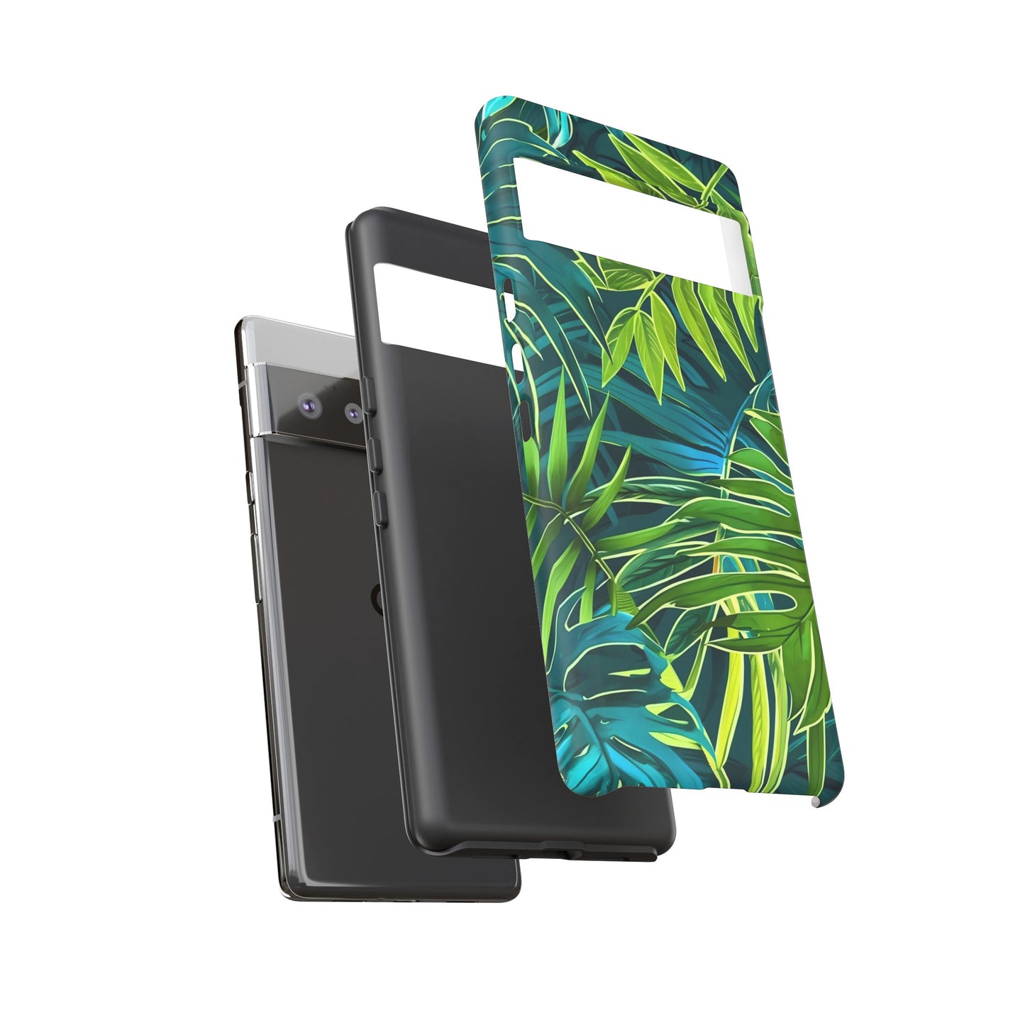 Tropical Phone Case - Durable Green Leaf Design, Eco-Friendly Gift, Trendy Accessory, Nature Lover's Case, Summer Vibes