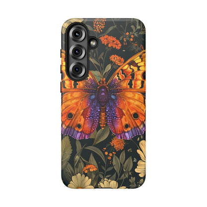 Butterfly Phone Case, Tough Cases for Nature Lovers, Vibrant Floral Design, Gift for Her, Cute Phone Accessories, Butterfly Artwork