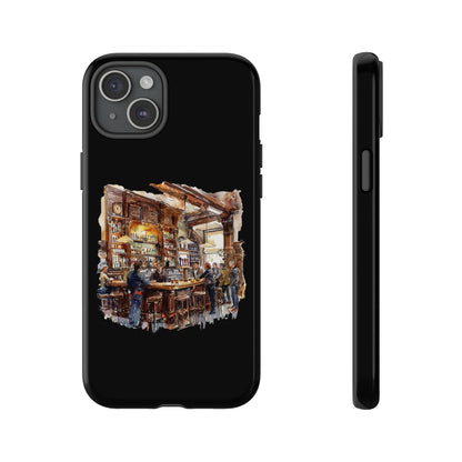 Artistic Phone Case - Cozy Pub Vibe, Trendy Smartphone Accessory, Gift for Friends, Modern Design, Durable Protection