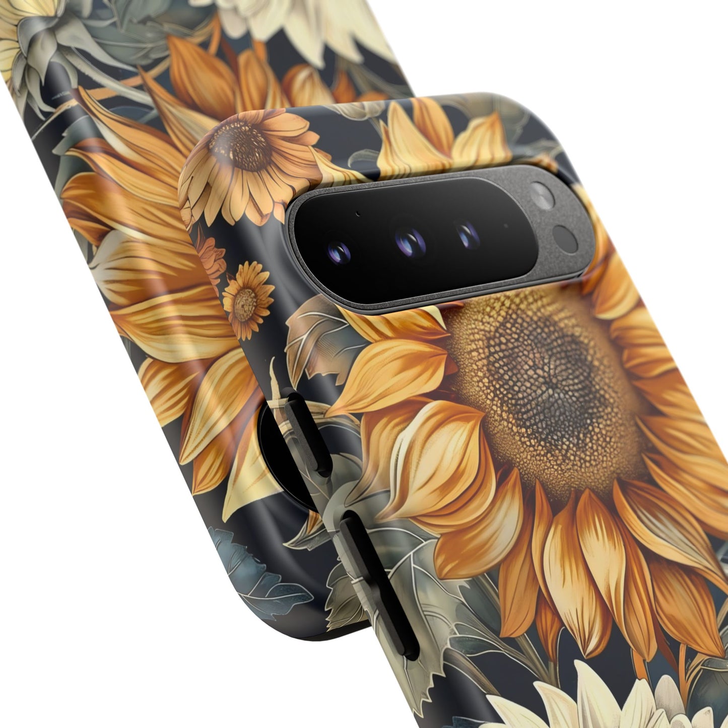 Floral Phone Case for Tough Cases, Sunflower Design, Nature Lover Gift, Birthday Present, Eco-Friendly Accessories, Summer Vibes