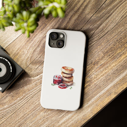 Artisan Bagel Phone Case, Cute Slim Phone Cover, Foodie Gift, Stylish Cell Case, Breakfast Lover's Accessory