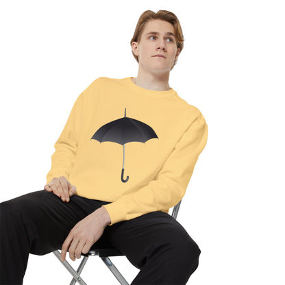 Unisex Garment-Dyed Sweatshirt Elegant - Regal Royal Umbrella