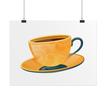 Coffee Lovers Rolled Posters, Cute Coffee Art, Kitchen Decor, Coffee Shop Print, Gift for Coffee Enthusiasts