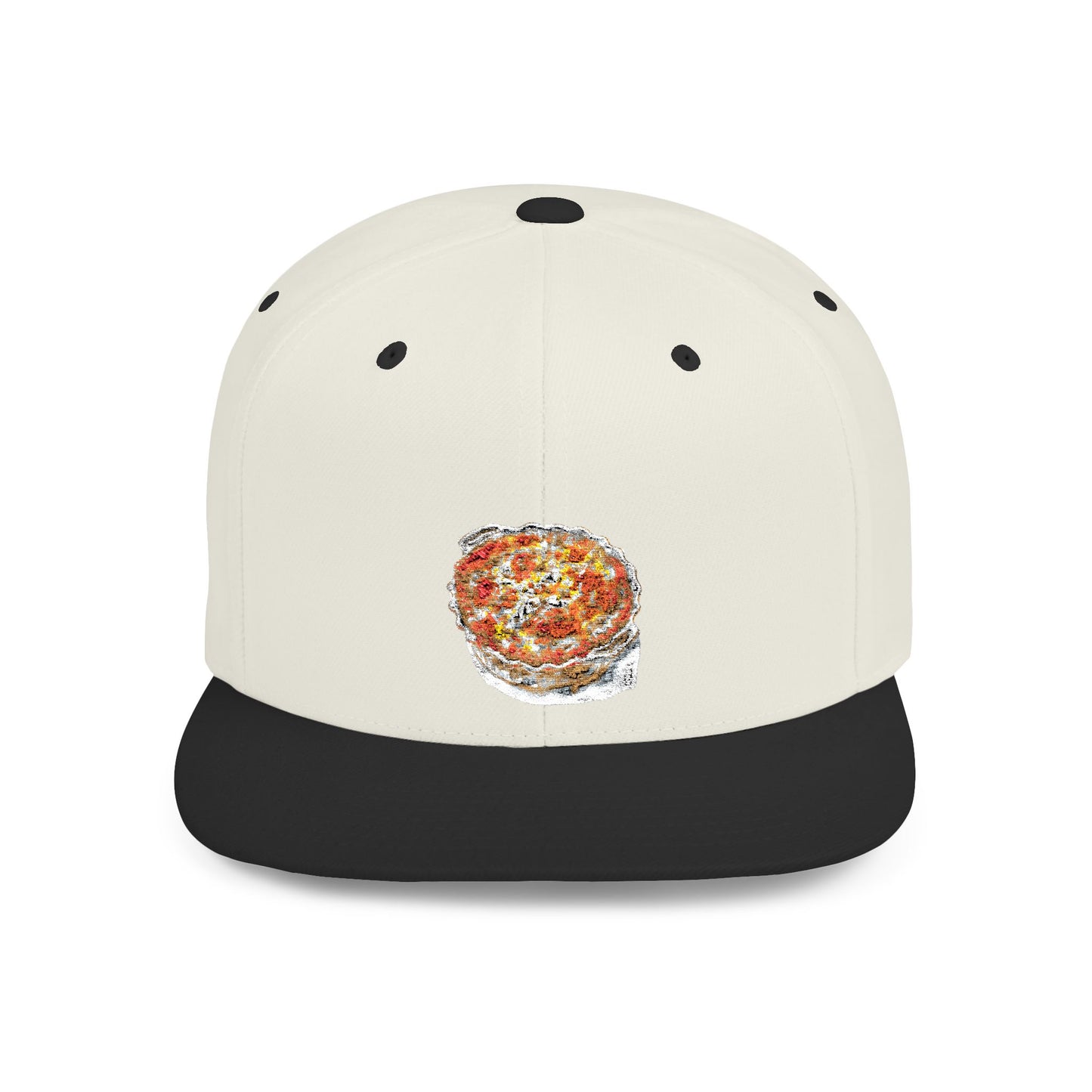 Colorful Foodie Flat Bill Snapback Hat | Trendy Streetwear Cap, Unisex Gift, Casual Style, Festival Wear, Unique Summer Accessory