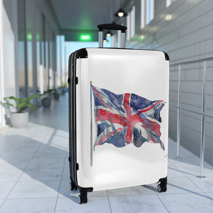 Waving Union Jack Flag Suitcase