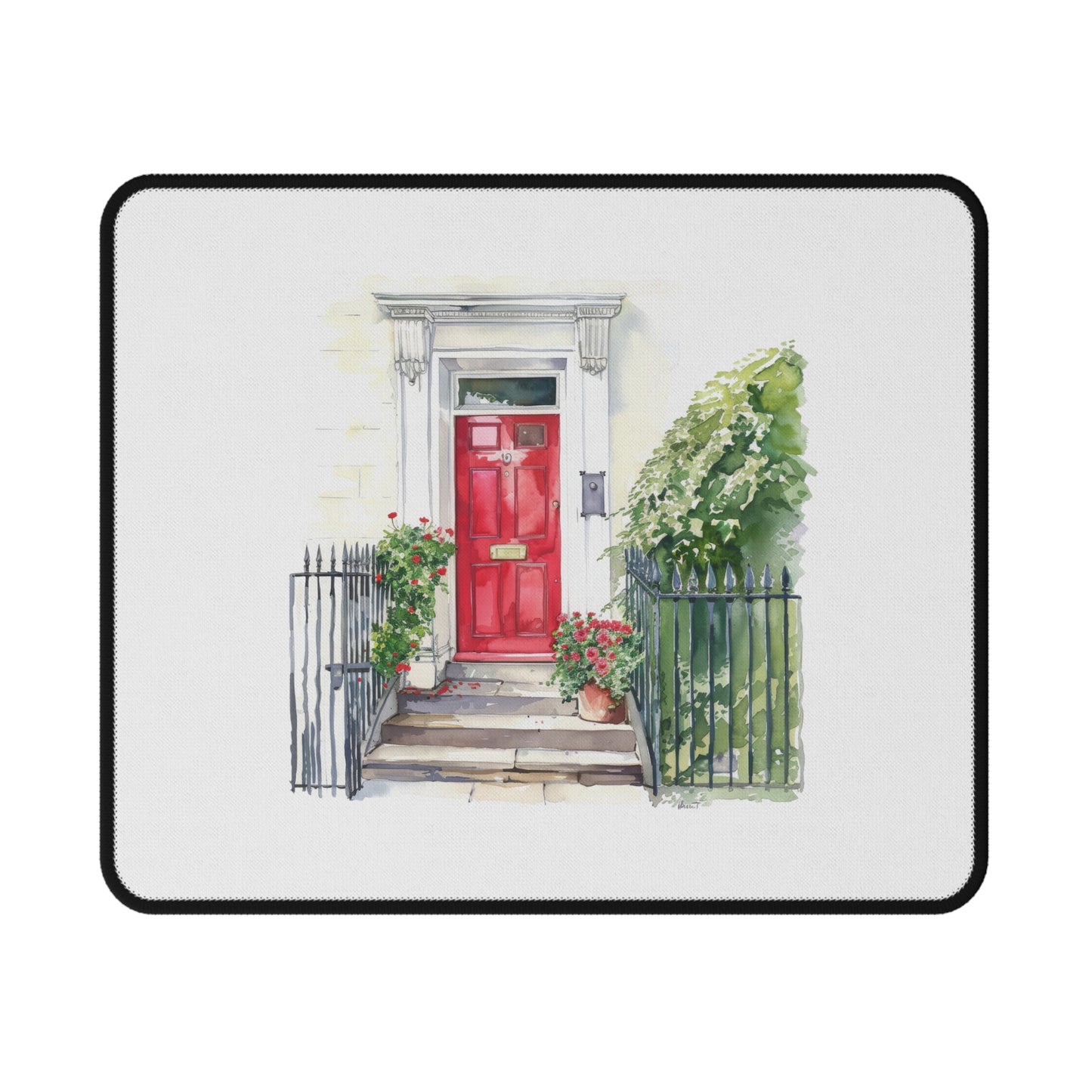 Charming Red Door Non-Slip Gaming Mouse Pad, Unique Desk Accessory, Ideal Gift for Gamers, Home Office Decor, Perfect for Housewarming