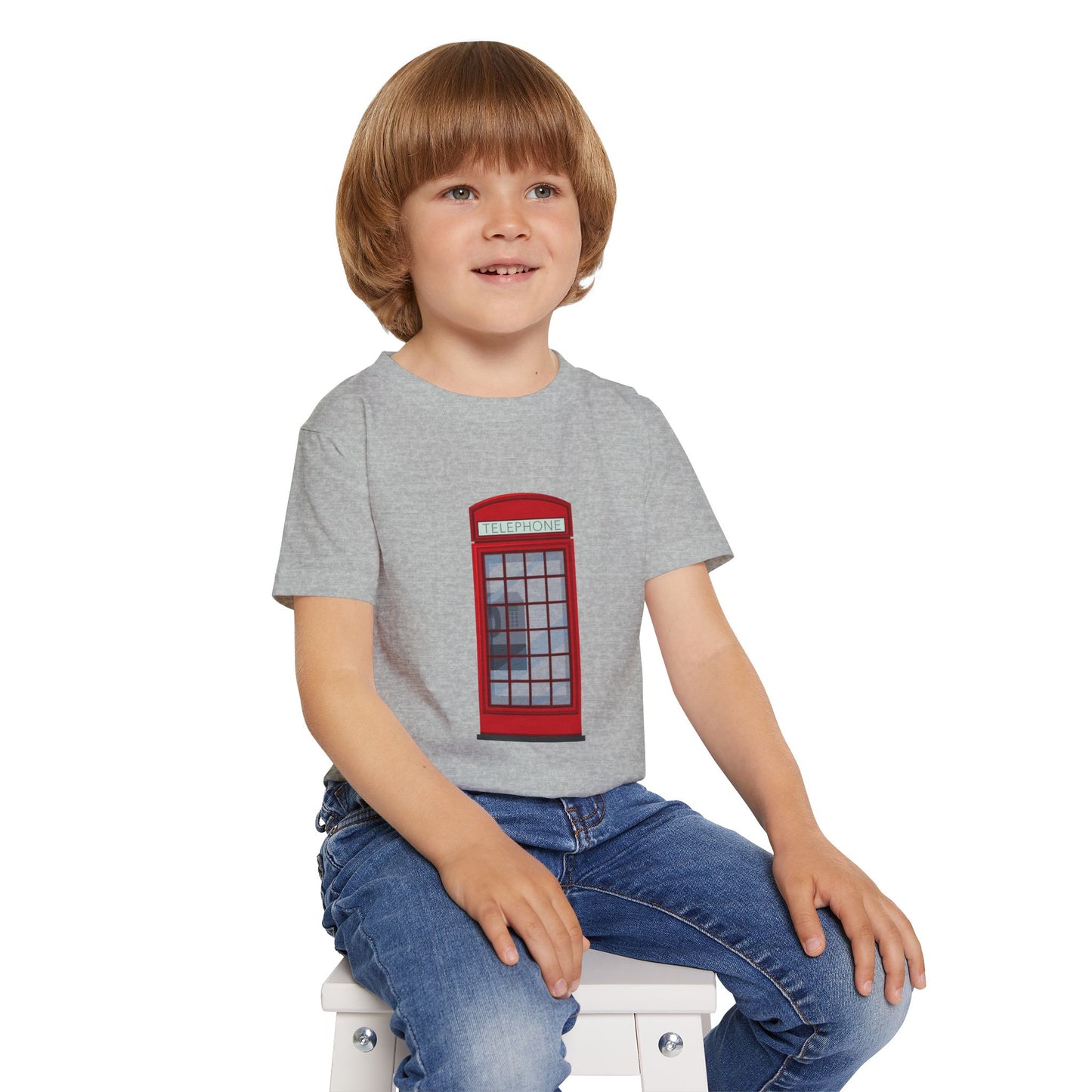 Red Telephone Booth Toddler T-Shirt - Cute Kids Tee for London Lovers