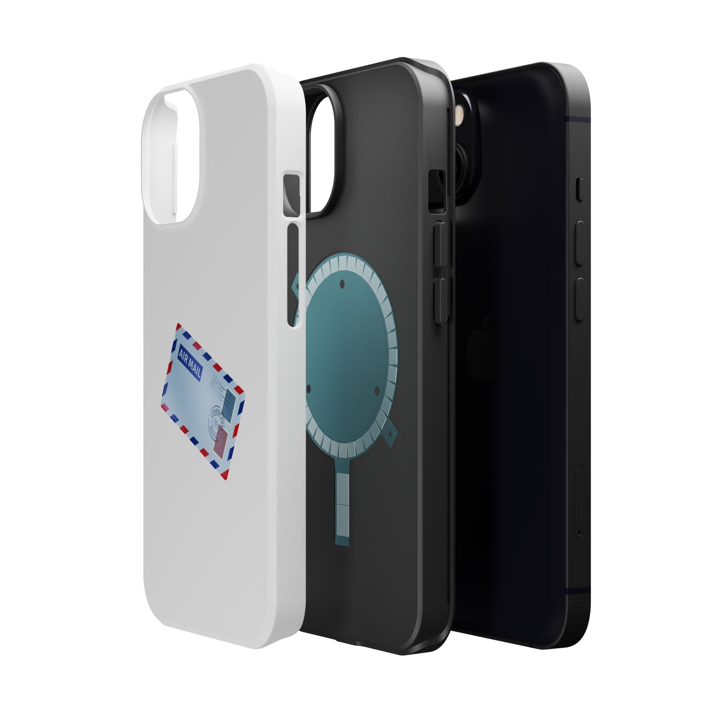 Air Mail Design Magnetic Phone Cases, Custom Phone Cover, Unique Gift for Travelers, Stylish Accessories for Holidays, Fun Phone Cases