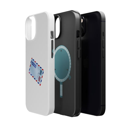 Air Mail Design Magnetic Phone Cases, Custom Phone Cover, Unique Gift for Travelers, Stylish Accessories for Holidays, Fun Phone Cases