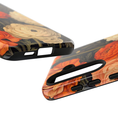 Floral Phone Case with Tough Protection, Blooming Ranunculus Design, Durable Cover, Gift for Flower Lovers, Eco-Friendly Phone Accessory