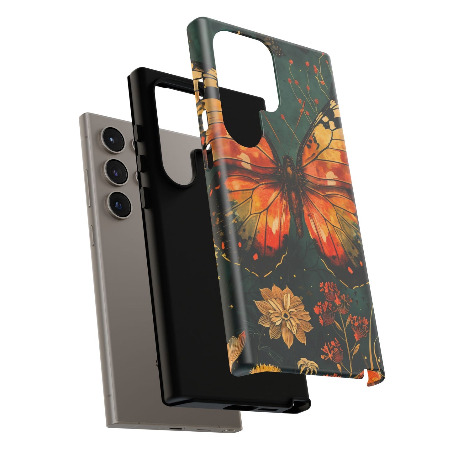Butterfly Phone Case – Tough Cases for Nature Lovers, Floral Design, Butterfly Art, Unique Gift, Eco-Friendly Protection
