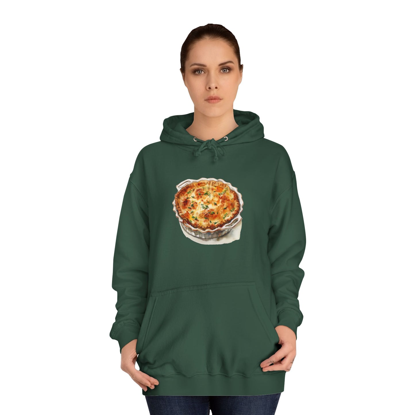 Unisex College Hoodie - Dine Like a Monarch - Classic Royal Dishes of Britain