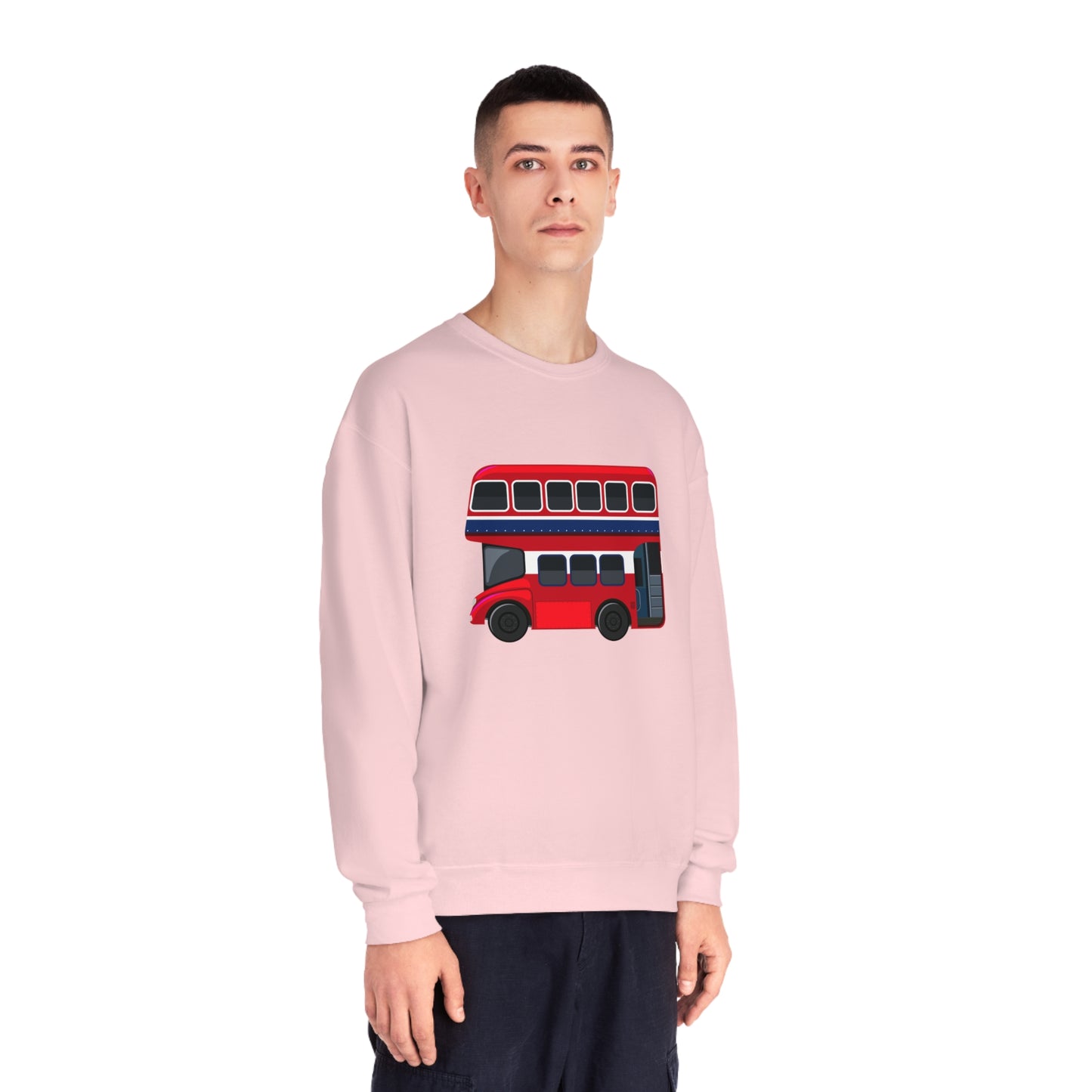 Unisex NuBlend® Crewneck Sweatshirt - London Transport English Bus Iconic Red Double-Decker