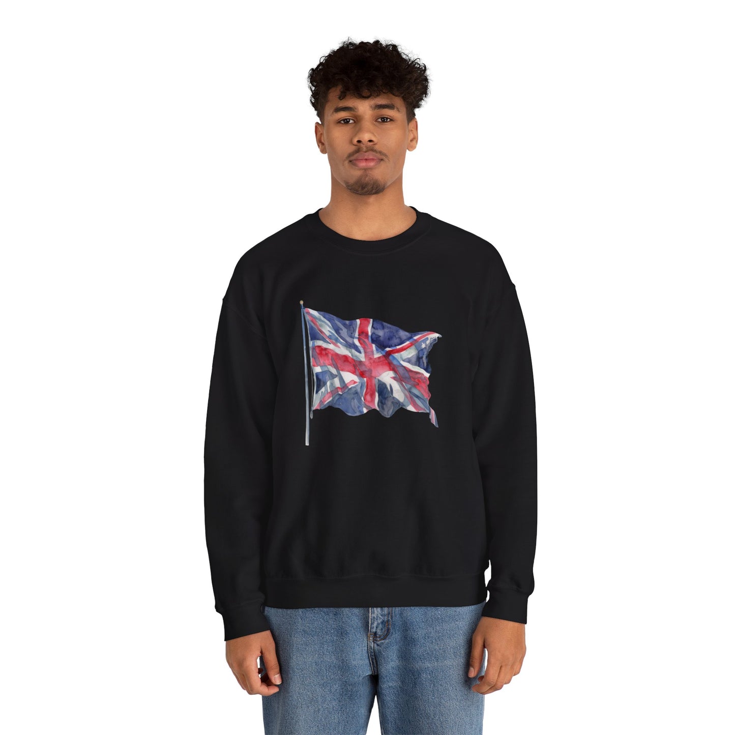 Unisex Heavy Blend™ Crewneck Sweatshirt Elegant - British Flag