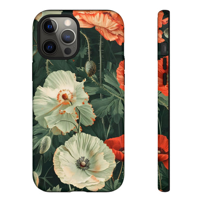 Floral Phone Case - Tough Cases, Botanical Design, Gift for Friends, Trendy Mobile Cover, Personalized Phone Accessory