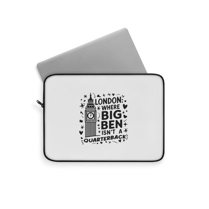 London-Themed Laptop Sleeve | Unique Gift for Travelers, London Lovers, or Students | Cute Laptop Case, Tech Accessories, Big Ben Design