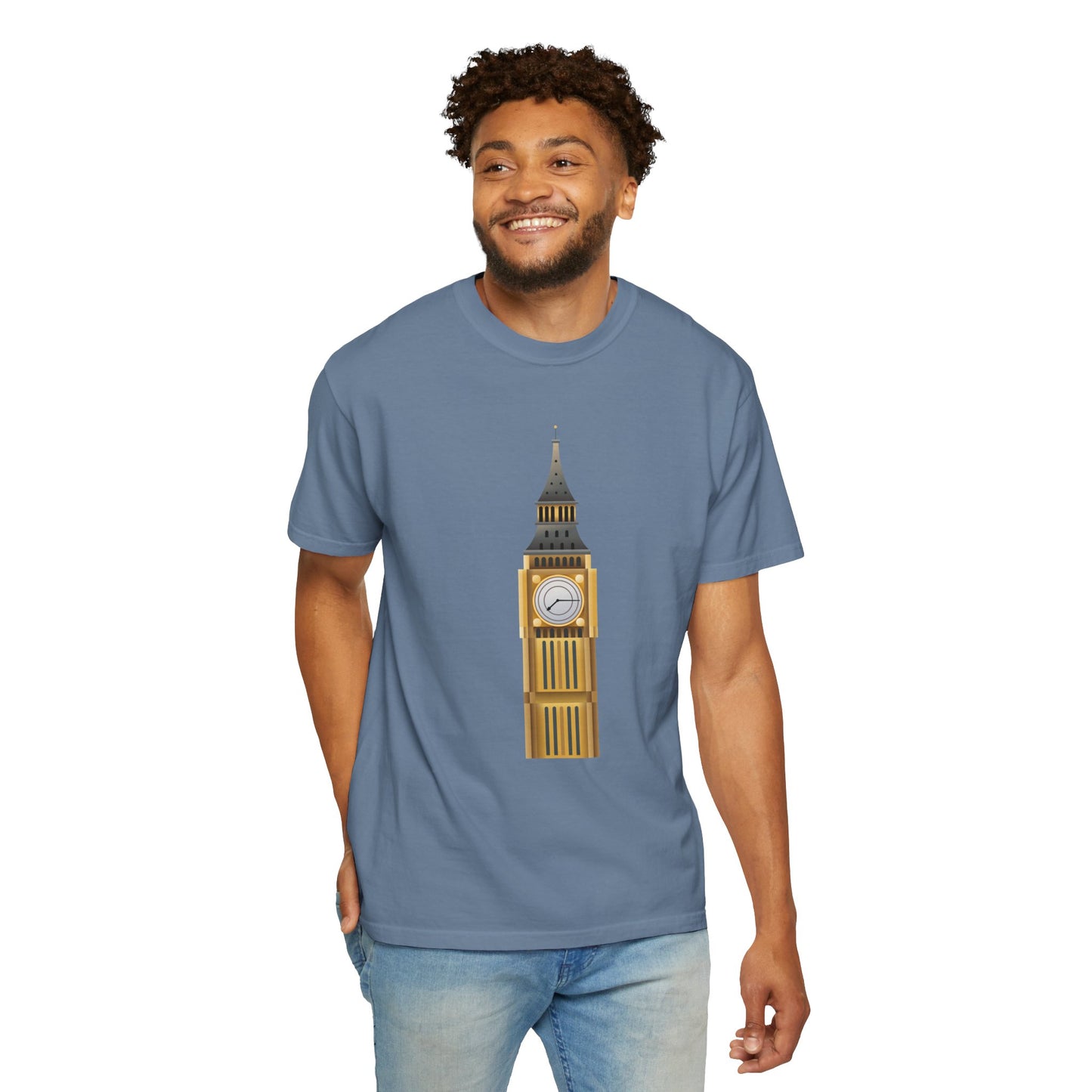 Unisex Garment-Dyed T-shirt - Big Ben Clock Tower Design