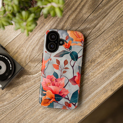 Floral Phone Case - Tough Cases, Protective Cover, Smartphone Accessories, Gift for Her, Stylish Tech Gear, Floral Designs