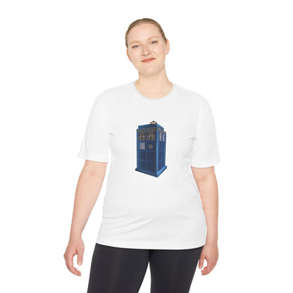 Unisex Moisture Wicking Tee - Vintage British Police Call Box Art Print