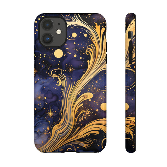 Elegant Floral Phone Case, Tough Cases for Women, Artistic Galaxy Design, Phone Cover for Cosmic Lovers, Unique Gift Idea
