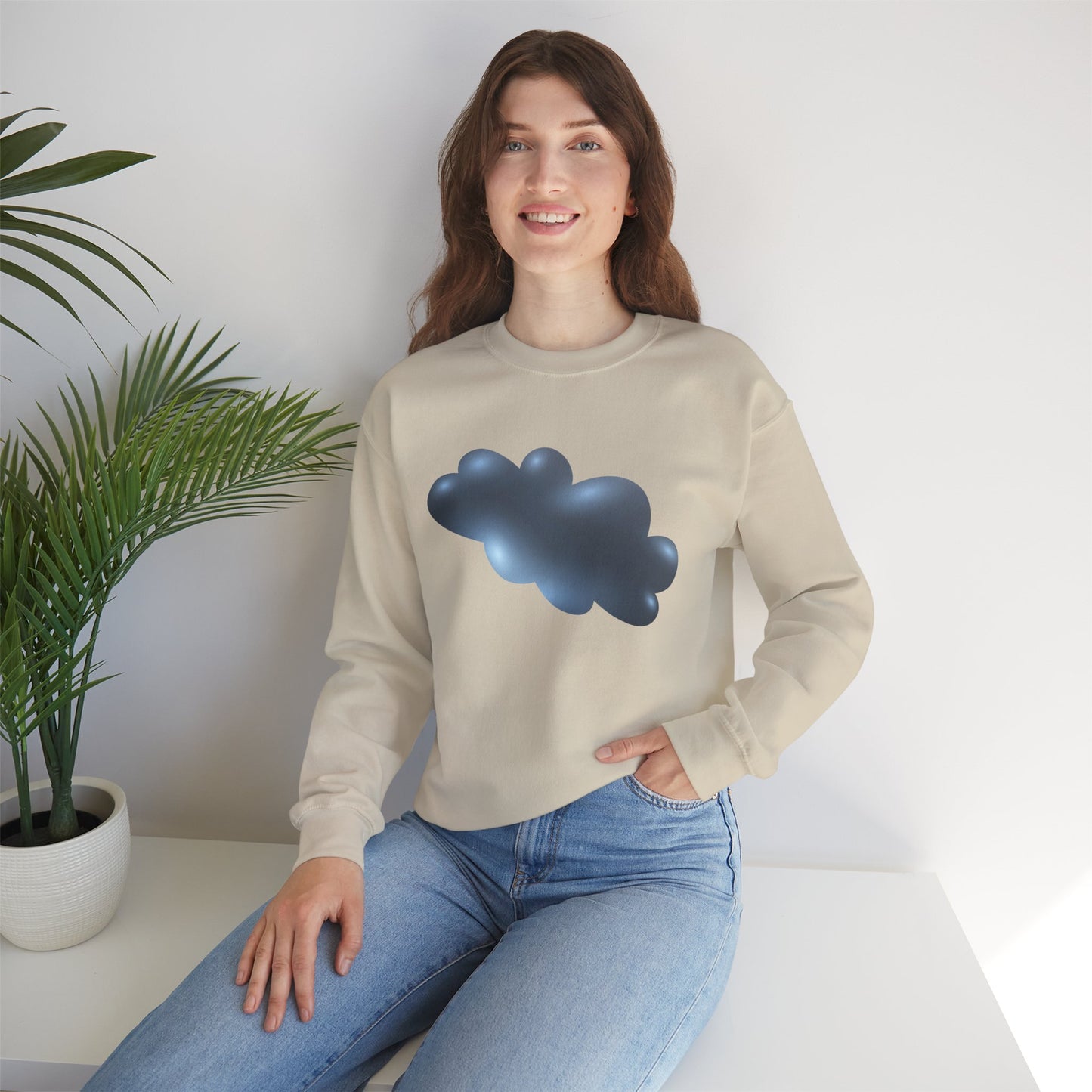 Unisex Heavy Blend™ Crewneck Sweatshirt - Serene Cloudscape - Dreamy Cloud Design