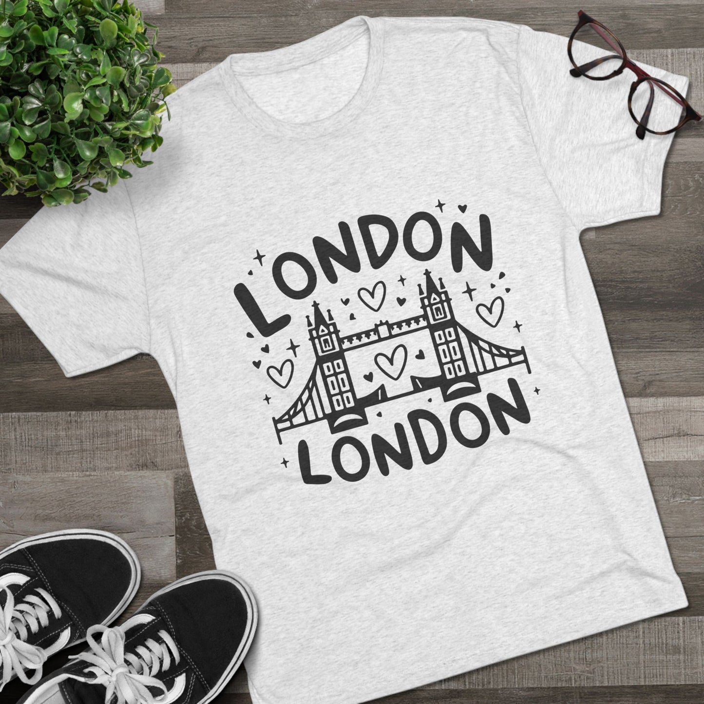 London Vibes Stylish Unisex Tri-Blend Crew Tee