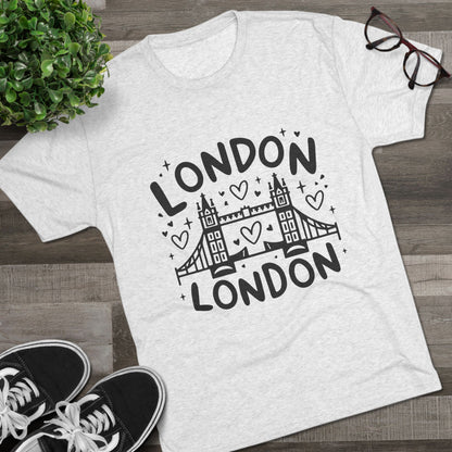 London Vibes Stylish Unisex Tri-Blend Crew Tee