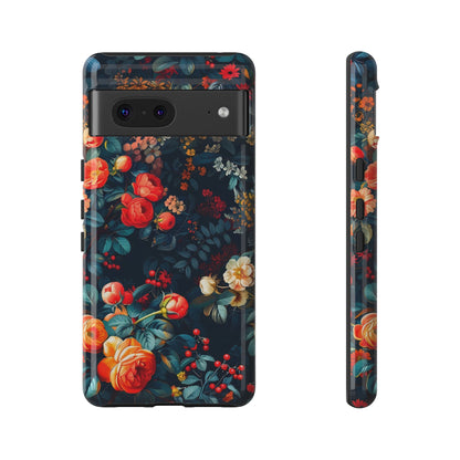 Floral Phone Case, Tough Cases for Protection, Vibrant Floral Design, Chic Gift for Her, Stylish Accessories