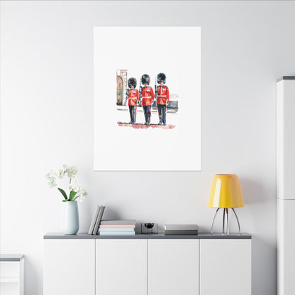 Royal Guards Canvas Print, British Wall Art, Home Decor, Unique Gift, London Culture