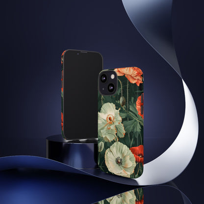 Floral Phone Case - Tough Cases, Botanical Design, Gift for Friends, Trendy Mobile Cover, Personalized Phone Accessory