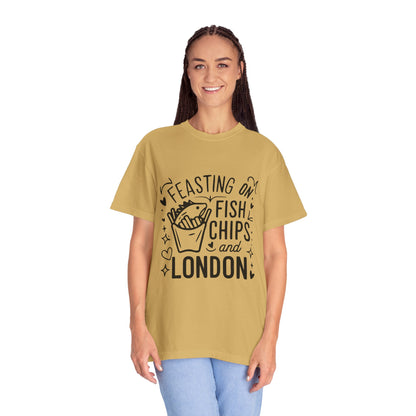 Unisex Garment-Dyed T-shirt - Fish Chips and London