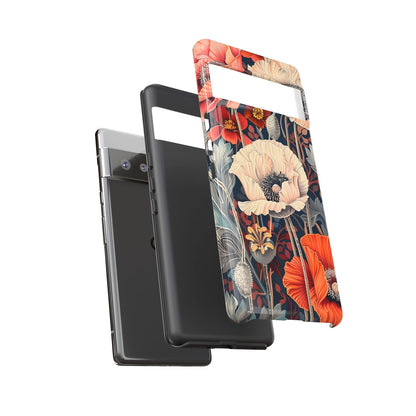 Floral iPhone Case, Tough Phone Cover, Artistic Protection, Flower Design, Unique Gift for Her, Phone Accessory, Trendy Tech